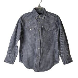 Ralph Lauren Boys Shirt Plaid Long Sleeve Snap Size 5